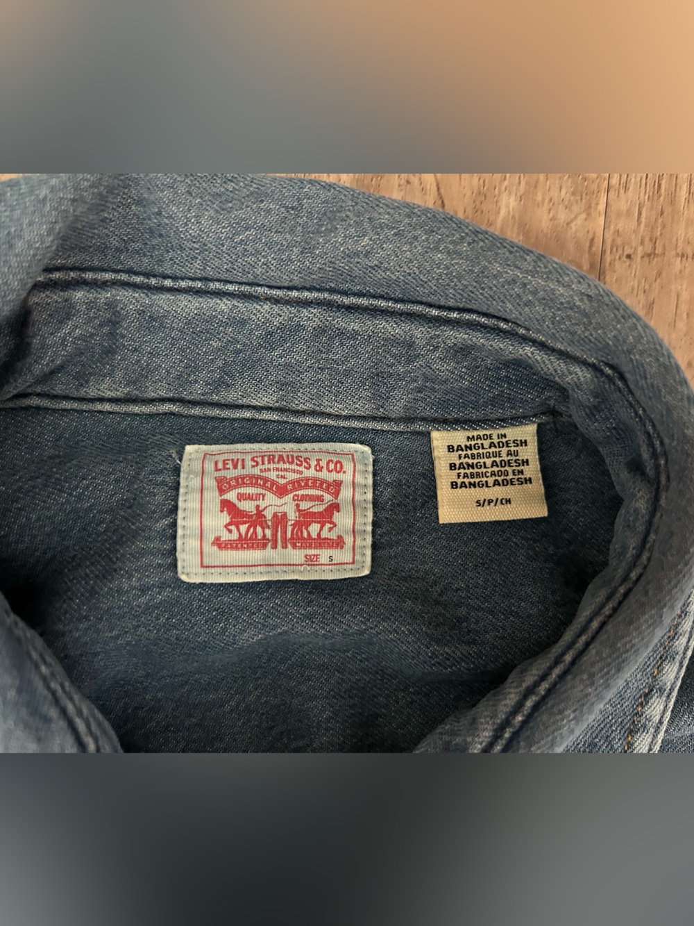 Levis western country stampede Classic Light Blue Denim Shirt Dress Belt rodeo - Picture 6 of 13